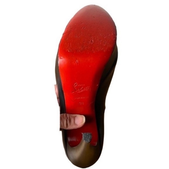 Christian Louboutin Black Lady Peep Heels Platform Peep Toe Stilettos Size 8 - Picture 8 of 16